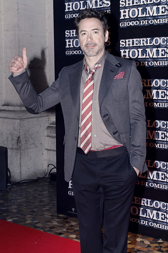 Robert Downey Jr. Flashes Underwear At 'Sherlock Holmes' Rome Premiere