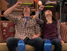 Spencer & Carly blowing bubbles