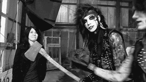  *^*Andy and Ashley with an axe*^*