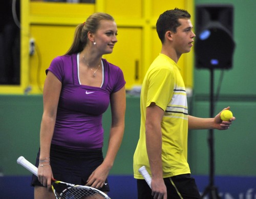  Kvitova and Pavlasek tennis exhibition 2