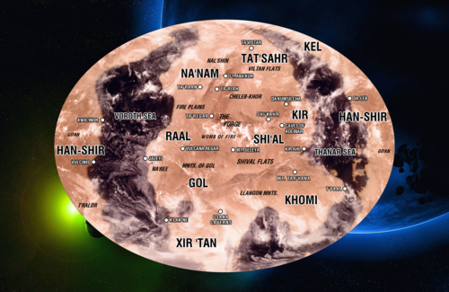  Map of the planet Vulcan. [ «The United Federation of Planets» ]