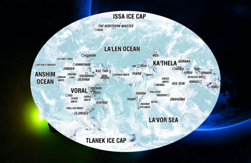  Map of the planet's surface Andoria. [ «The United Federation of Planets» ]