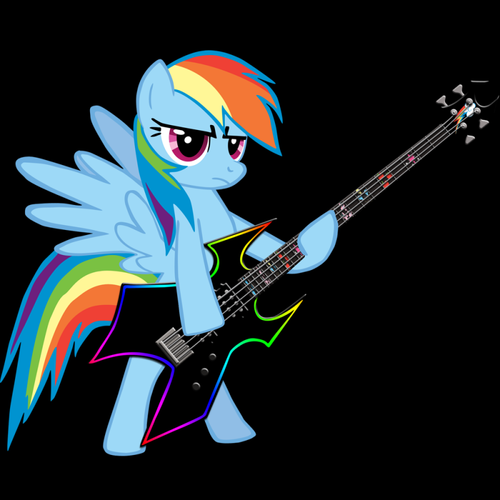 More pics of Rainbow Dash playing the guitar
