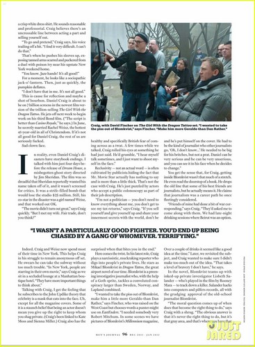  Daniel Craig Covers 'Men's Journal' January 2012