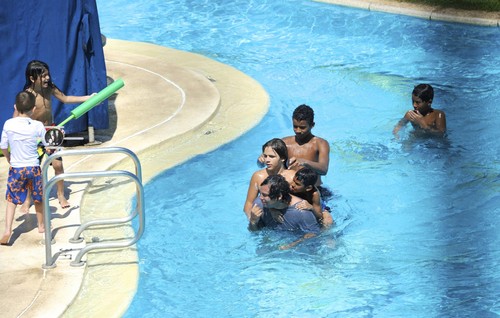  Jaafar playing with cousins and bro in pool