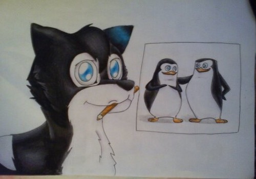  My OC drawing the penguins