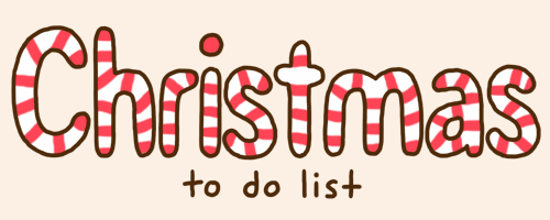 Pusheen's Christmas to do list