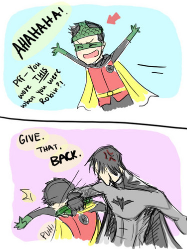  Robin jokin' around XD