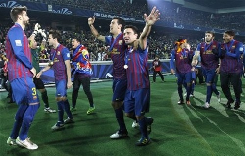  Santos FC (0) v FC Barcelona (4) - FIFA Club World Cup Final: Celebration