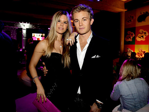 important people,Nico Rosberg with Vivian Sibold