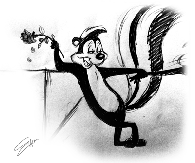 A Pepe le Pew drawing by me...