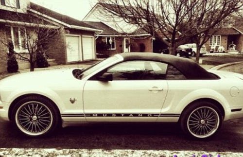  Justin natal gift, mustang to his friend Ryan Butler (ONE TIME)