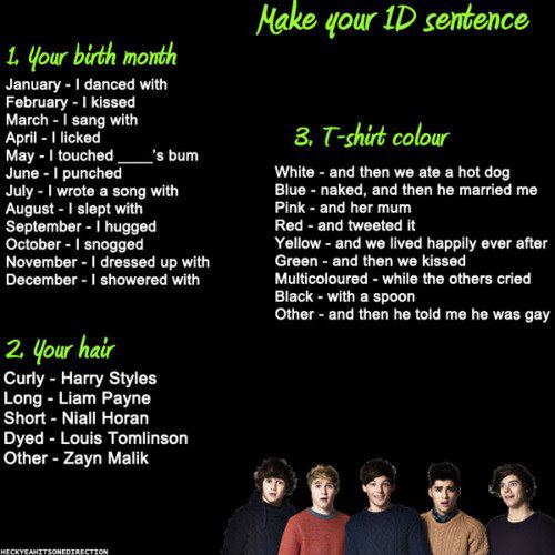  make your own 1D sentence ! x ♥