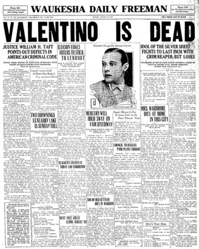rudolph valentino dead