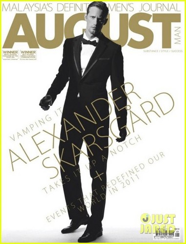  Alexander Skarsgard Covers 'August Man' January 2012