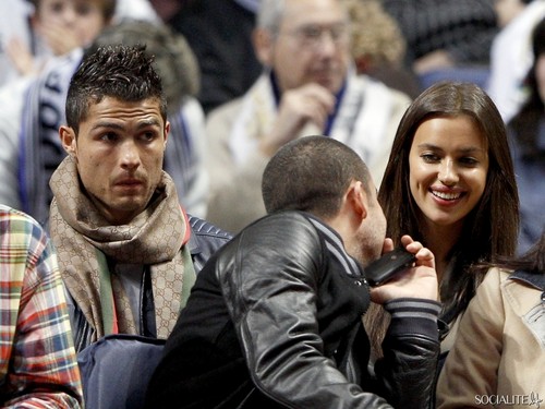 Cristiano Ronaldo & Iriina Shayk At A Basketball Game In Spain