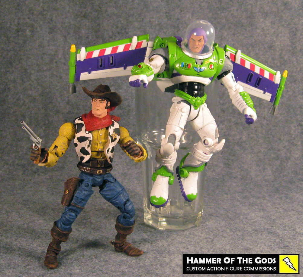 Custom Buzz and Woody Figures