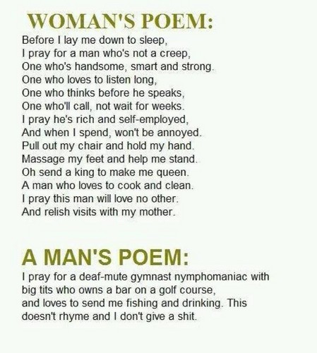  Man/Woman poems