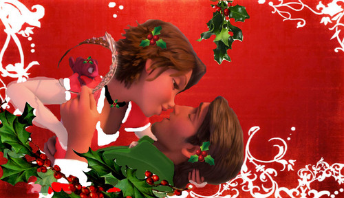  enredados navidad kiss