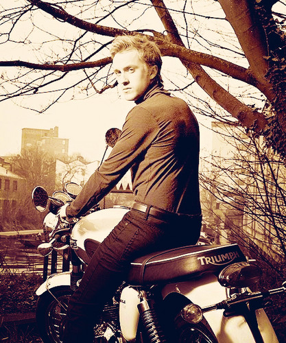  Tom Felton on a Motorcycle