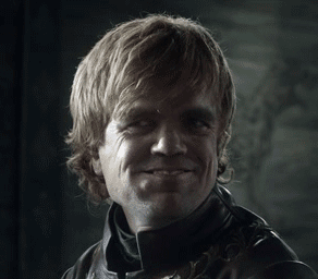  Tyrion Lannister doing something strange with his eyebrows