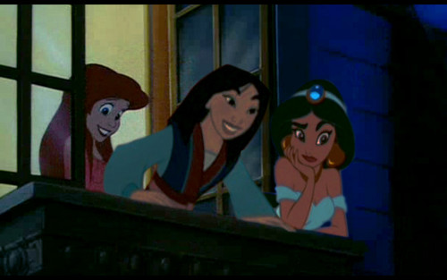 ariel, jasmine and mulan