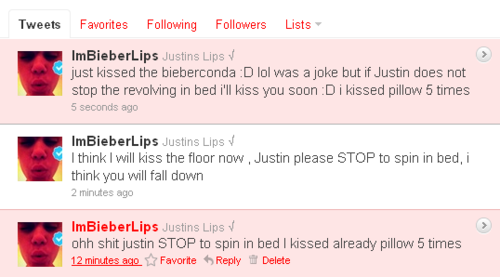  哈哈 justin lips have twitter :D