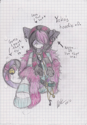 .:Hoodie Desing (Sketch):. ~ Yoko The Cheshire Cat