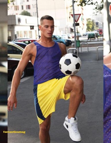 Model Federico Amoroso Poses Shirtless