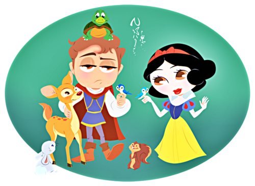  Walt डिज़्नी प्रशंसक Art - Snow White & Prince