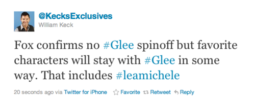  William Keck on Glee Spin-Off
