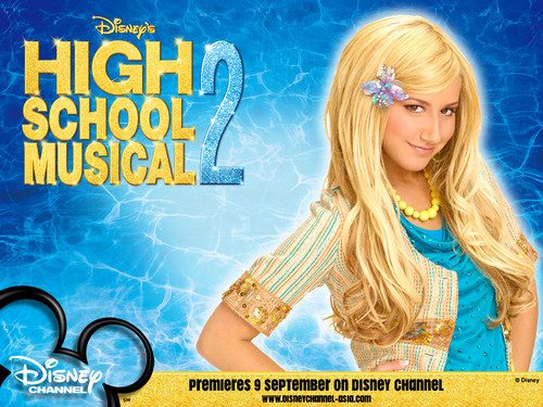  Ashley Tisdale in High School Musical 2 achtergrond 1