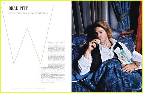  Brad Pitt Covers 'W' Magazine February 2012