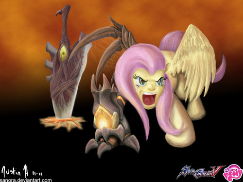 Fluttershy controlled by Soul Edge