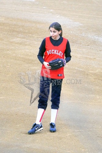Paris playing softball 1/11/2012.