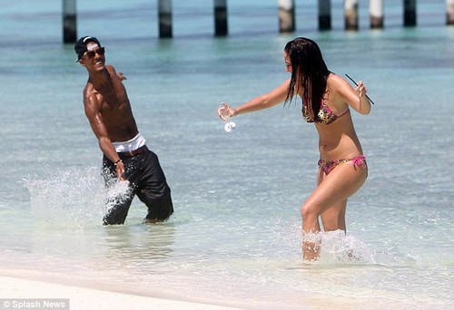  Tulisa and Fazer on a New год holiday in the Maldives