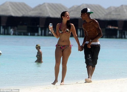 Tulisa and Fazer on a New Year holiday in the Maldives 