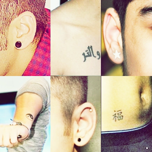  Zayn's tattoos&ear pierces ! x ♥ der r soo se%y
