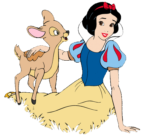  snow white and deer