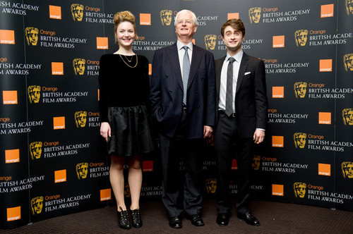  Daniel Radcliffe attend the nomination announcement for The jeruk, orange BAFTA