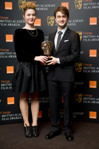  Daniel Radcliffe attend the nomination announcement for The trái cam, màu da cam BAFTA