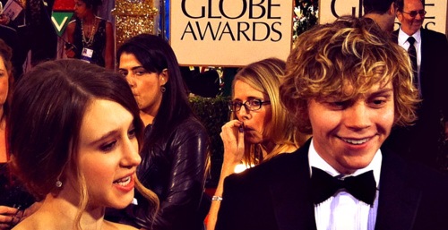  Evan and Taissa at the Golden Globes 2012