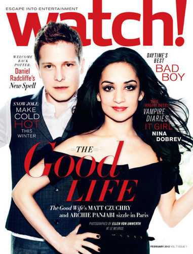  Matt Czuchry & Archie Panjabi on the February cover of Watch Magazine