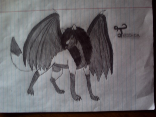  Me as a Demon serigala, wolf with wings