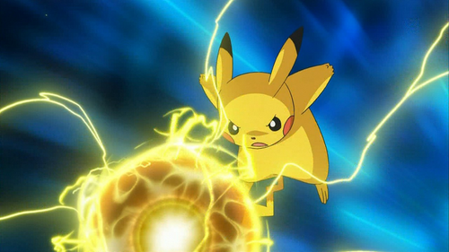 Pikachu uses his new Attack,Electro Ball!!!