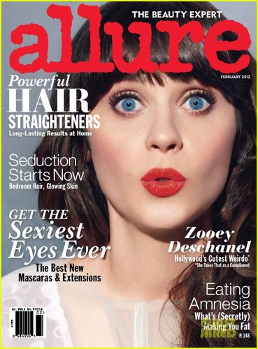  Zooey Deschanel Covers 'Allure' February 2012