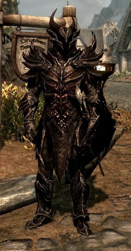  my new armor in skyrim,daedric armor