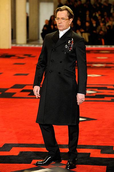 Gary Oldman walks the runway for Prada