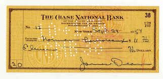  James Dean rare check