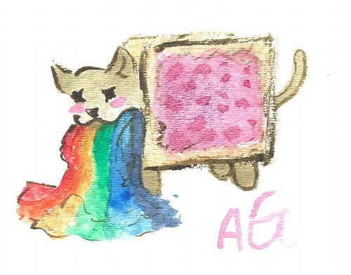 Nyan cat barf Rainbow